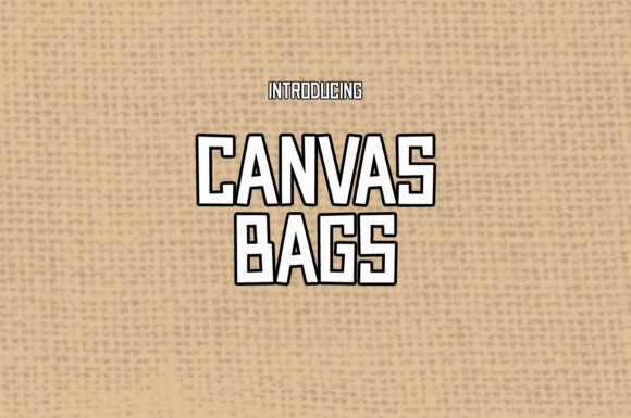 Canvas Bags: A Display Font for Editorial Expression